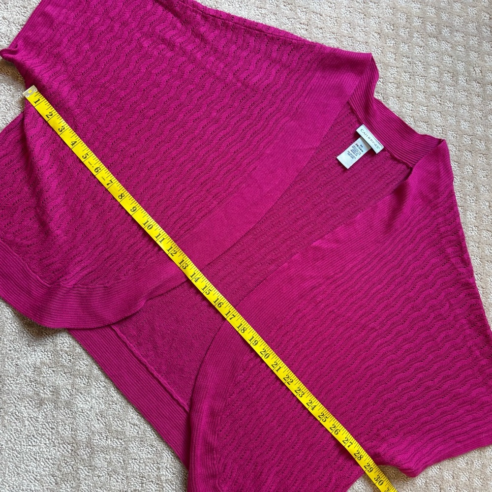 Catherines Raspberry Open Cardigan size 3x - Picture 5 of 8
